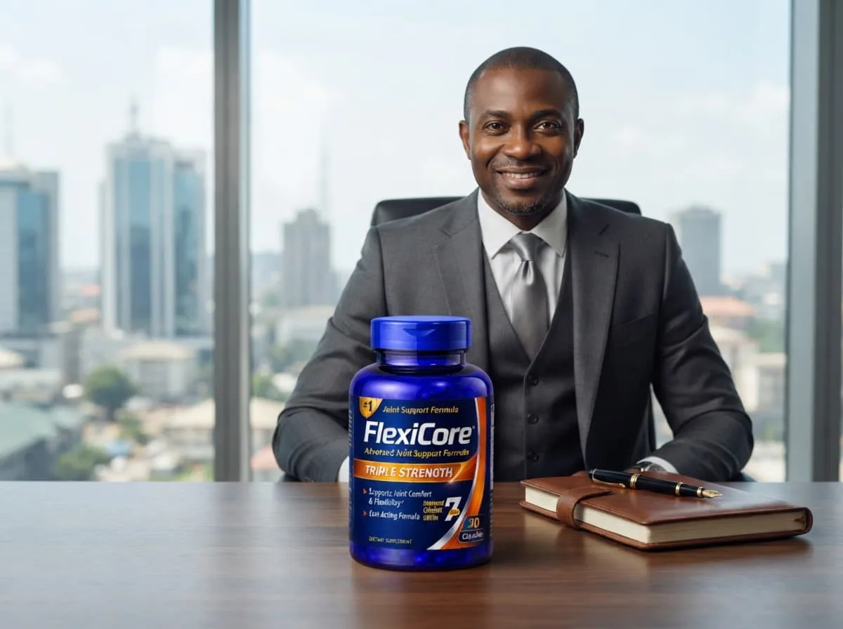 A Nigerian professional at her desk